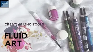 Fluid Art | Creative Fluid Art Ideas | Paint your Lino tools #021