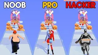 NOOB vs PRO vs HACKER in Body Race 🍔🍅🥒
