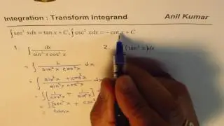 Transform Apply Trig Identities for Integration of Trigonometric Functions