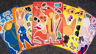 Oddly Satisfying Disney ZOOTOPIA 2 Sticker book 💙 with Judy Hopps & Nick Wilde Return | ASMR Paper