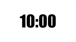 10 Minute Timer &ndash; Minimal, No Sound (White Background)