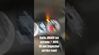 Dacia JOGGER tce extreme 7 2024 Oil and inspection service reset      #automobile