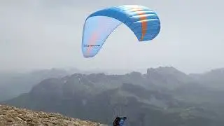 l'OBIOU. Descente en parapente