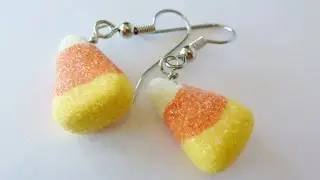 Charm Sized Candy Corn Tutorial, Polymer Clay Halloween Tutorial