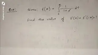 Tricky Calculus Question 🔥 | f&prime;(x) + f&prime;(&minus;x) | JEE Main & Advanced Level 