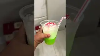 Grinch ice cream soda ingredients in comments #grinch # Christmas #soda #icecream