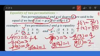 17. Permutation, Equality Permutation,  product of two Permutation, inverse Permutation of group