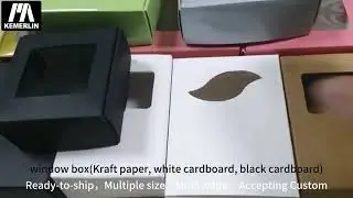 Direct Manufacturer Custom Craft White/black Cardboard Kraft Paper Gift Window Box #kraftbox #box