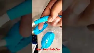 Hand free neck fan usb charging
