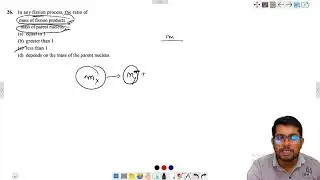 In any fission process, the ratio of (mass of fission product)/(mass of parent nucleus) is