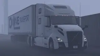 Long Drive in Rain & Fog - Volvo VNL 2018 - ATS - Realistic ASMR Driving for Sleep, Work, Study