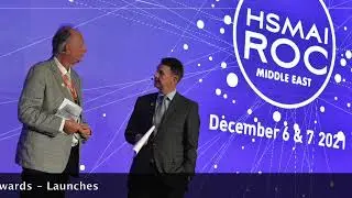 Phil Blizzard MC in Action HSMAI Conference, Dubai 2021