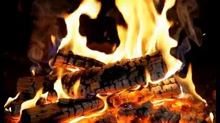 Cozy Fireplace Ambience Crackling Fire + Rain Sounds  Sleep &bull; Relax &bull; Study