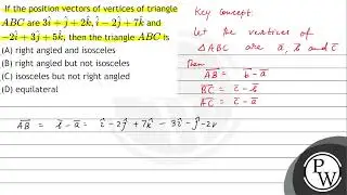 If the position vectors of vertices of triangle \( A B C \) are \( 3 \hat{i}+\hat{j}+2 \hat{k}, ...