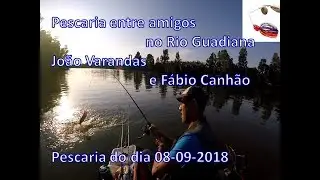 Pesca ao Achigã no Rio Guadiana, concurso entre amigos, João Varandas e Fábio Canhão