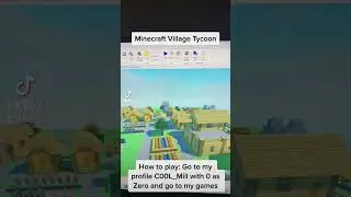 Minecraft Village Tycoon #minecraft #roblox #game #tycoon #viral