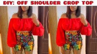 How to cut and sew OFF SHOULDER TOP WITH ELASTIC / off shoulder top WITH ELASTIC