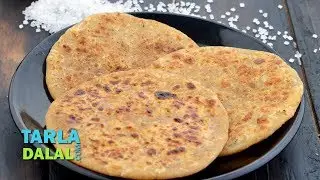 चीनी का परांठा - Sugar Paratha Recipe, North Indian Breakfast by Tarla Dalal