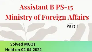 ministry of foreign affairs assistant paper held on 02 04 2022