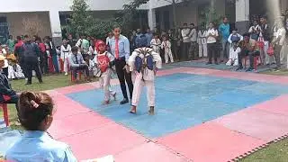 taekwondo fight under 27 kg blue