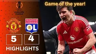 Manchester United vs Lyon 5-4 (7 - 6 AGG) | Europa League highlights #football #europaleague