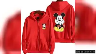 Women's Sweatshirts Free Shipping Disney Character Mickey Mouse Pattern Cartoon Hoodie Autumn and Wi