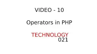 PHP Tutorial - Operators in PHP