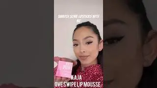Swatch kaja love swipe lip mousse with me! #kaja #lipstick #makeupproduct #lipgloss  #makeuptutorial