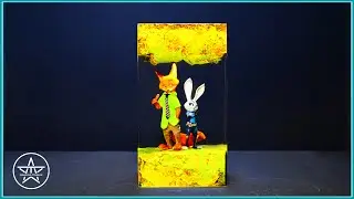 Crafting a Unique Nick & Judy Lamp | AmazingTrungX DIY Epoxy Resin Diorama