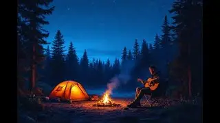 Cosy Relaxing Campfire - Stop Overthinking, Stress Relief, Sleep , Meditation, into the woods
