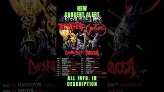 🎸 NEW TOUR ALERT: Thrash of the Titans 2025 &ndash; Testament, Obituary, Destruction, Nervosa Unite! 🤘