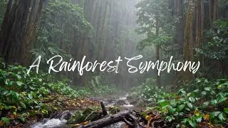 A Rainforest Symphony 🌧️🌿 | Heavy Yet Soothing Rain & Water Sounds in the Jungle | 8 HOURS