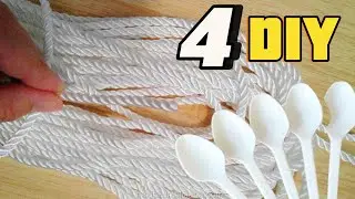 4 DIY || I Recycled the Box with Nylon Rope and Plastic Spoons