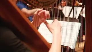 Slow motion harp during a recording session ~ Tiffany Envid, Harpist