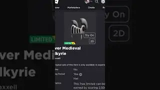 ( Limited UGC Item ) How to get SILVER MEDIEVAL VALKYRIE ROBLOX ( 2023 ) DeanOfficial YT