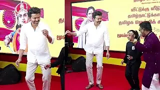 Vijay Thalapathy Superb Dance On Stage With Singer Velmurugan | TVK | Daily Culture