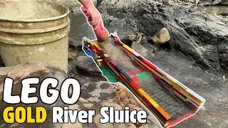 Building a LEGO River Sluice that catches GOLD