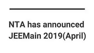 #JEEMain 2019 April NTA has announced the RESULT