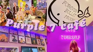 BTS themed caf&eacute; Purple 7 💜☕️