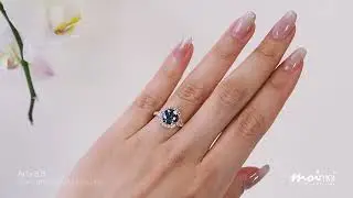 'Aria 8.0 Blue' Moissanite Ring | Moi Moi Fine Jewellery
