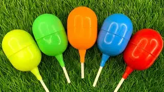 New Glitter Rainbow Lollipop Candy I Cutting | ASMR | Satisfying Video