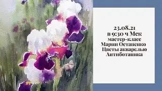 Цветы акварелью по-мокрому 23.08.21