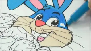 Coloring Page Easter Bunny Delivering Brightly Colored Eggs Toddlers | Preschool | Kids