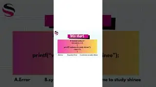 C Programming Quiz #education #coding #quiz #studyshinee #reels