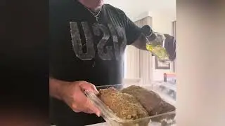 Pork rolls with stuffing and potatoes