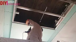 BATHROOM GYPSUM BOARD PALSe CEILING EASY INSTALLAITION || DIY GYPSUM & GYPSUM BOARD