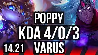 POPPY vs VARUS (TOP) | 4/0/3 | KR Diamond | 14.21