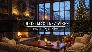 Cozy Winter Jazz Night ❄️ Warm Fireplace Ambience for Relax & Focus