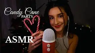 Sticky ASMR 🎅 Enjoying a Christmas Candy Cane