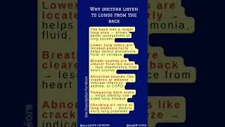 Why doctors listen to lungs from the back